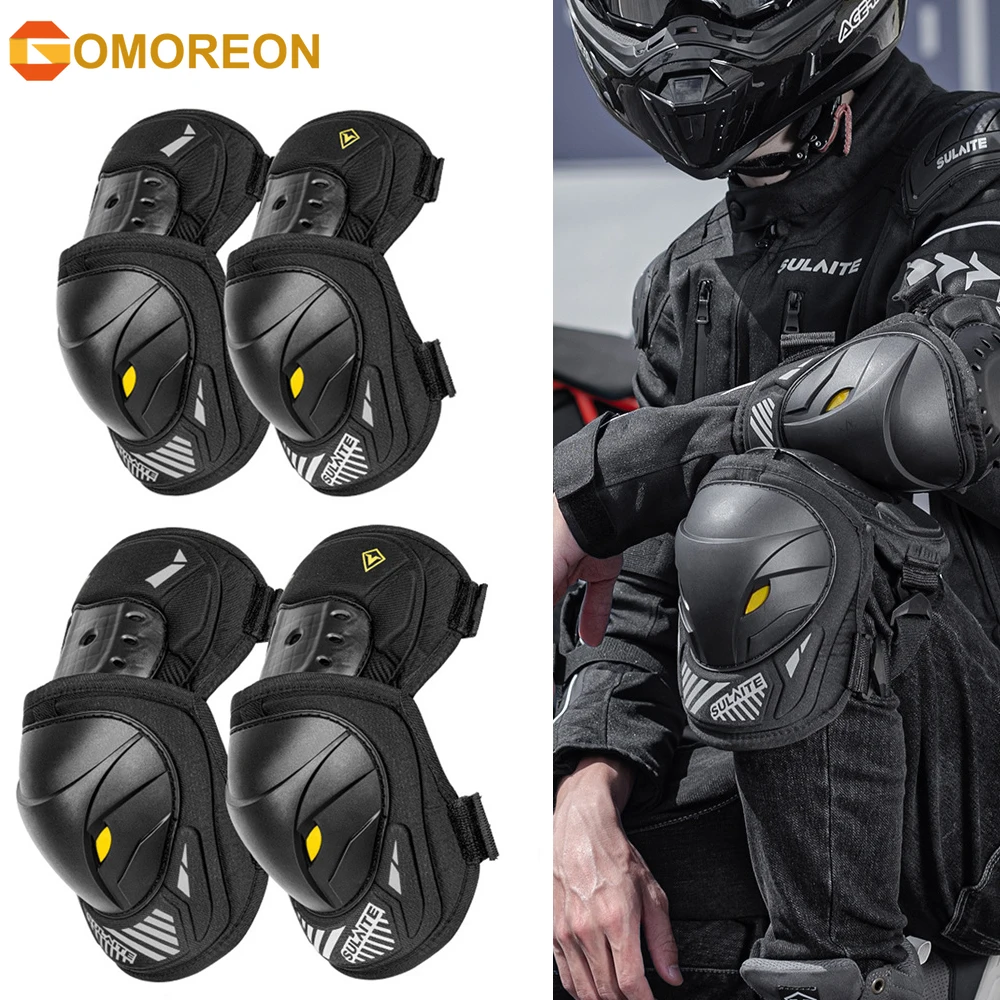 Mountain Biking Knee And Elbow Pads - GOMOREON 1 Par de Protectores de