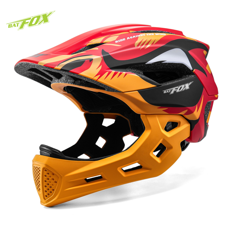 Mountain Biking Helmet Kids - BATFOX-casco de bicicleta de cara completa