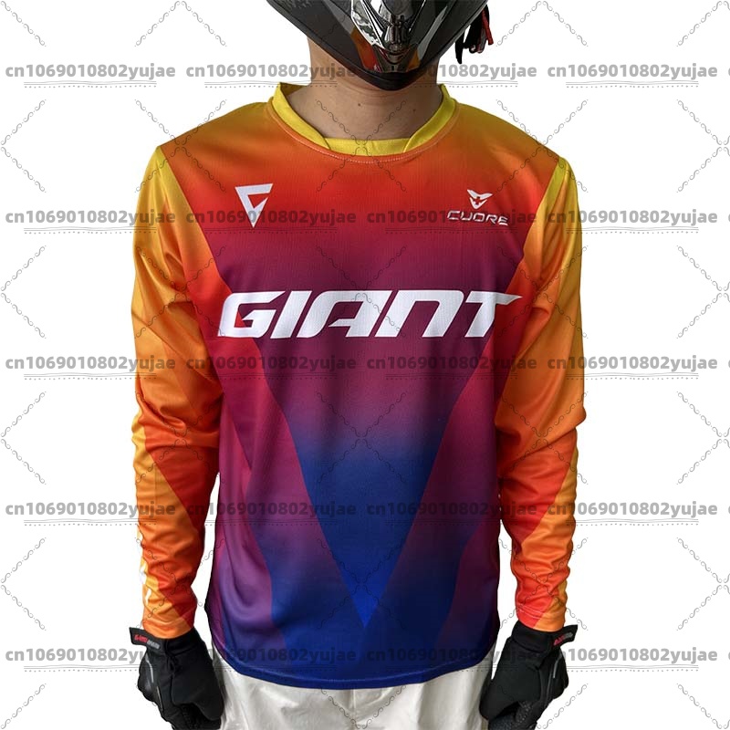 Mountain Biking Gear For Men - Camiseta de ciclismo gigante de manga