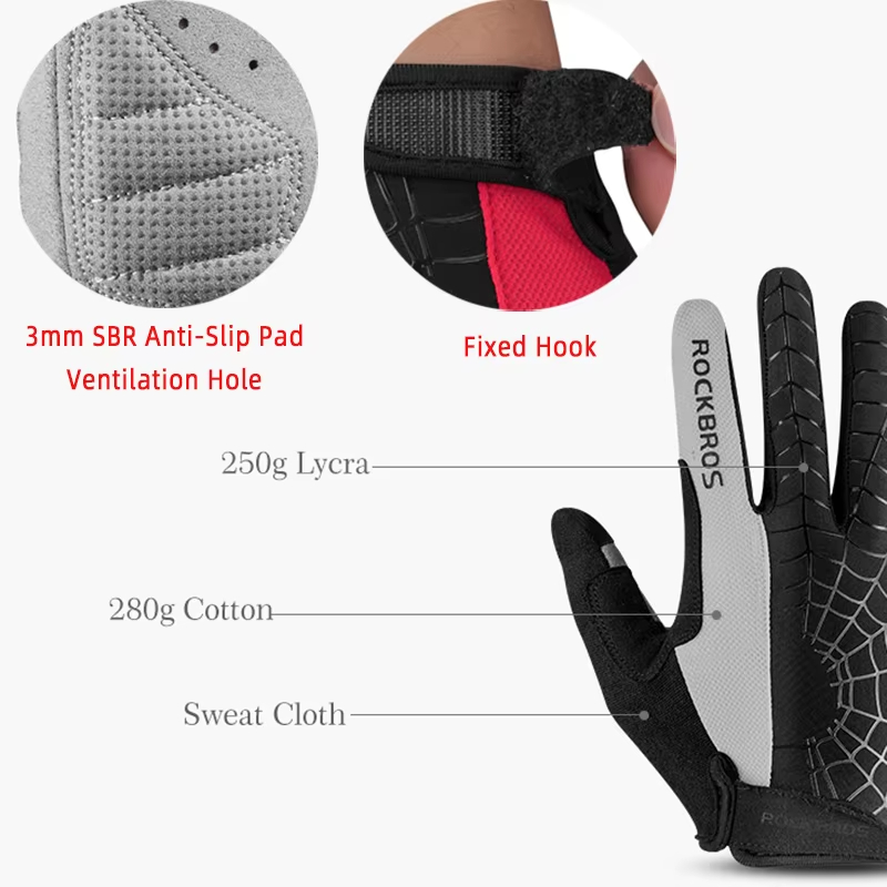 ROCKBROS-guantes de ciclismo d - Mountain Biking Gear For Men reseña y precio